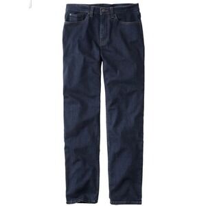 New $79 L.L. Bean Jeans Mens Dark Indigo Denim Classic Fit Straight Leg 44x34